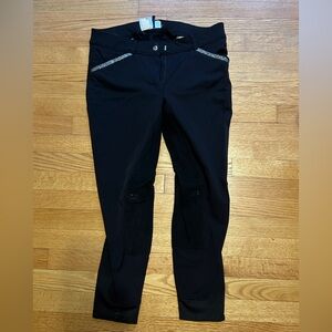 Hadley Smartpak Navy Equestrian Riding Breeches with Glitter Trim